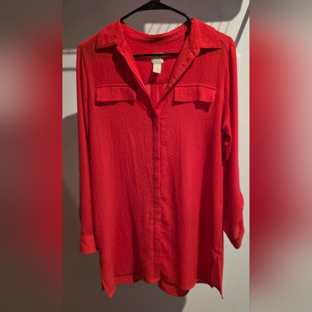 Chico's Vibrant Coral Blouse